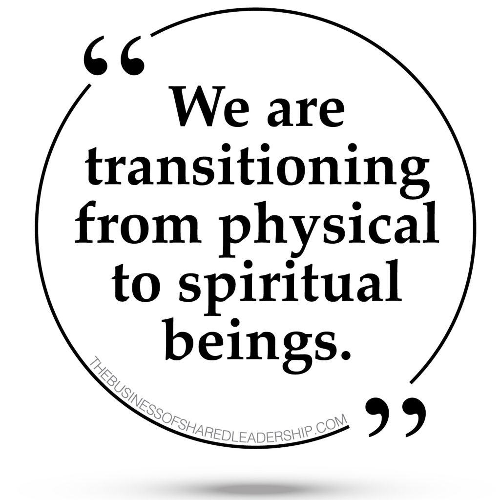 We are transitioning from physical to spiritual beings quote bubble