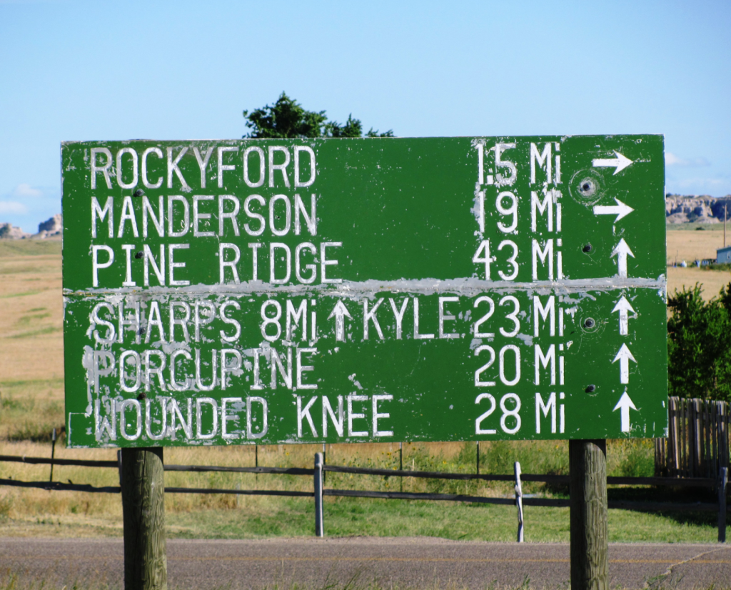 Sign in roadway
