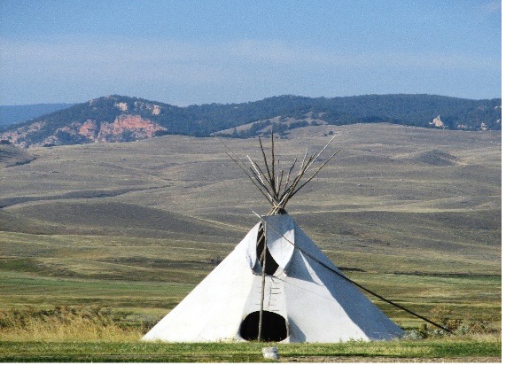 Tipi on the plains