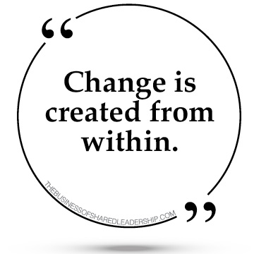 Change is created from within quote bubble