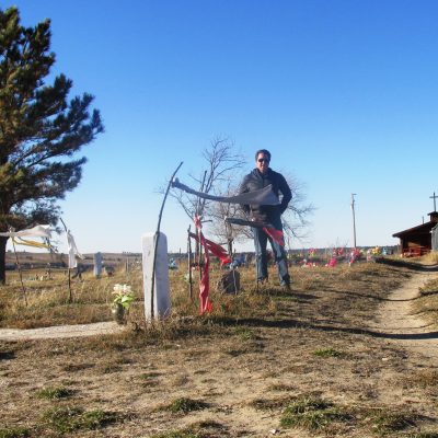 Kevin in Pine Ridge at Wounded Knee